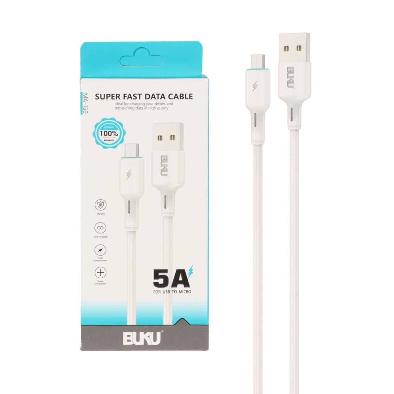 کابل شارژ فست اندروید BUKU مدل MA-159